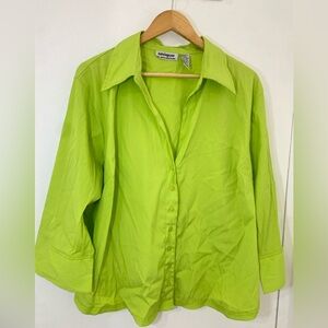 Unique Spectrum Lime Button Down Shirt